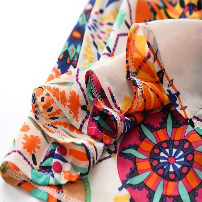Hipea Toddler Baby Girl Clothes Bohemian Sleeveless Flower Princess Floral Formal Kids Summer Dress Skirt(3-4T) - Image 4